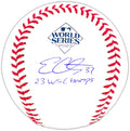 Evan Carter Signed 2023 WS Logo MLB Baseball Texas Rangers Beckett BAS product image 1, provided for visual reference and