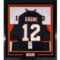 FRAMED Signed SIMON GAGNE 35x39 Philly Black Jersey JSA COA Auto product image 1, provided for visual reference and product