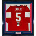 Framed Autographed/Signed Aaron Ekblad 35x39 Florida Red Jersey JSA COA product image 1, provided for visual reference and