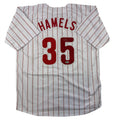 Autographed/Signed Cole Hamels Philadelphia Pinstripe Jersey Beckett COA product image 1, provided for visual reference and