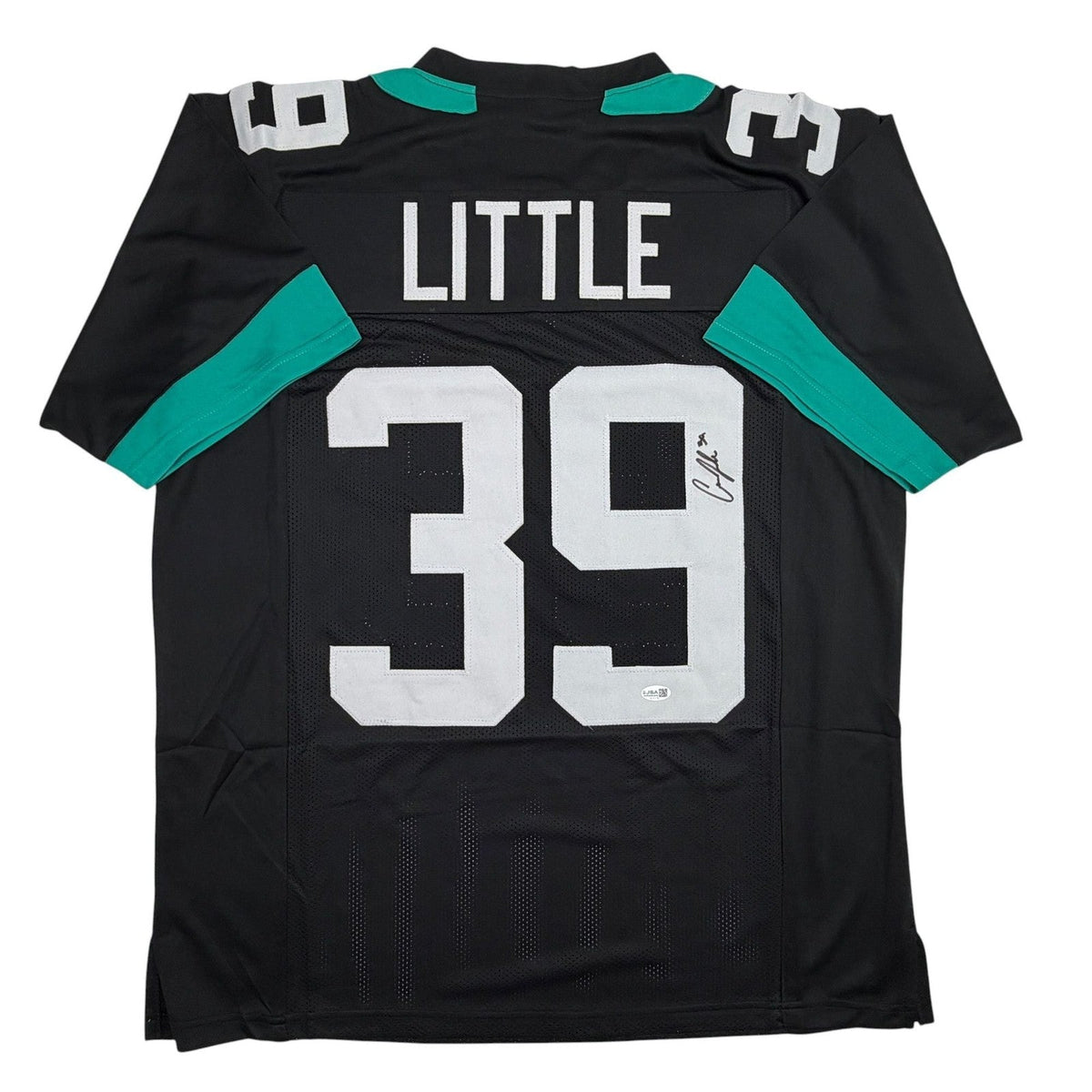 Autographed/Signed Cam Little Jacksonville Black Football Jersey JSA COA product image 1, provided for visual reference and