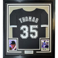 FRAMED Signed FRANK THOMAS 35x39 Chicago Black Jersey JSA COA Auto product image 1, provided for visual reference and