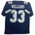 Autographed/Signed Javonte Williams Dallas Blue Jersey Beckett BAS COA product image 1, provided for visual reference and