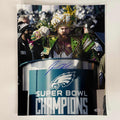 Autographed/Signed Jason Kelce Super Bowl Parade Speech 16x20 Photo PSA COA product image 1, provided for visual reference