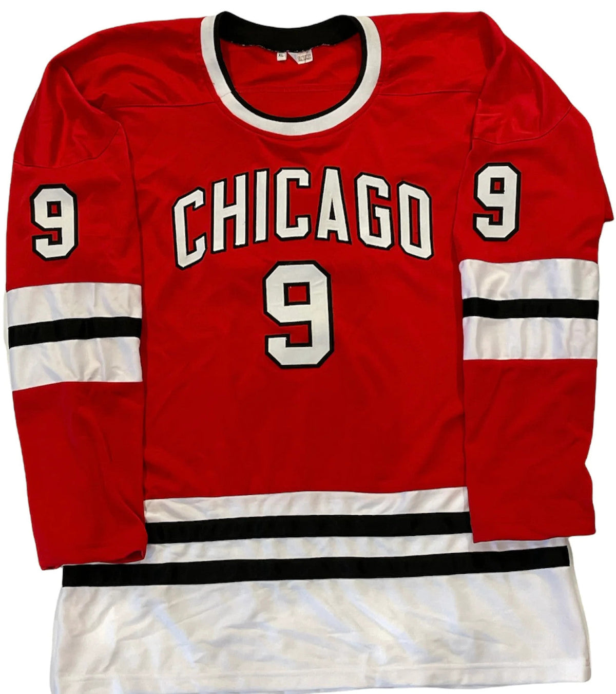 Bobby Hull Autographed Chicago Blackhawks Red XL Jersey (PSA) product image 3, provided for visual reference and product
