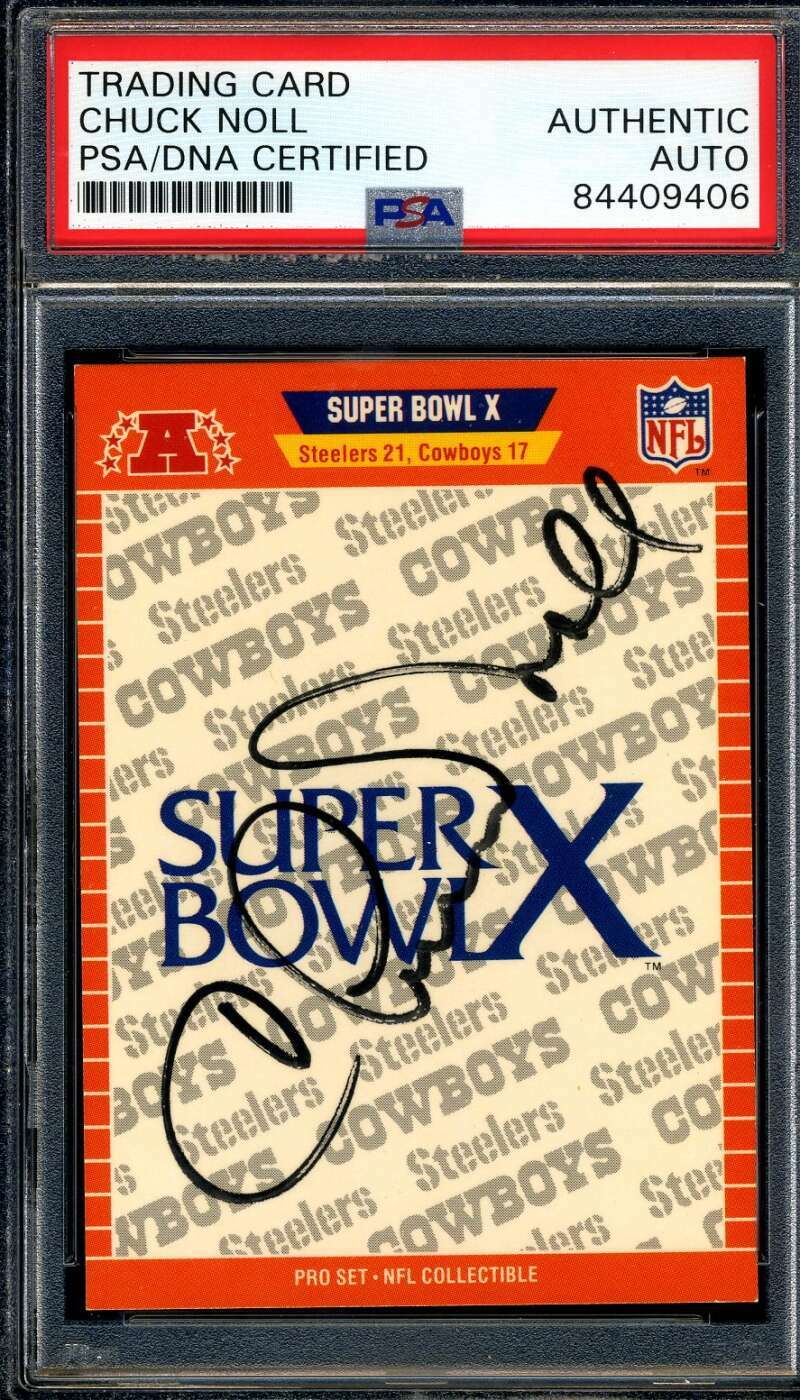Chuck Noll PSA DNA Cert Signed 1989 Pro Set Rookie Autograph product image 1, provided for visual reference and product