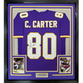 FRAMED Signed CRIS CARTER 35x39 Minnesota Purple Jersey JSA COA Auto product image 1, provided for visual reference and