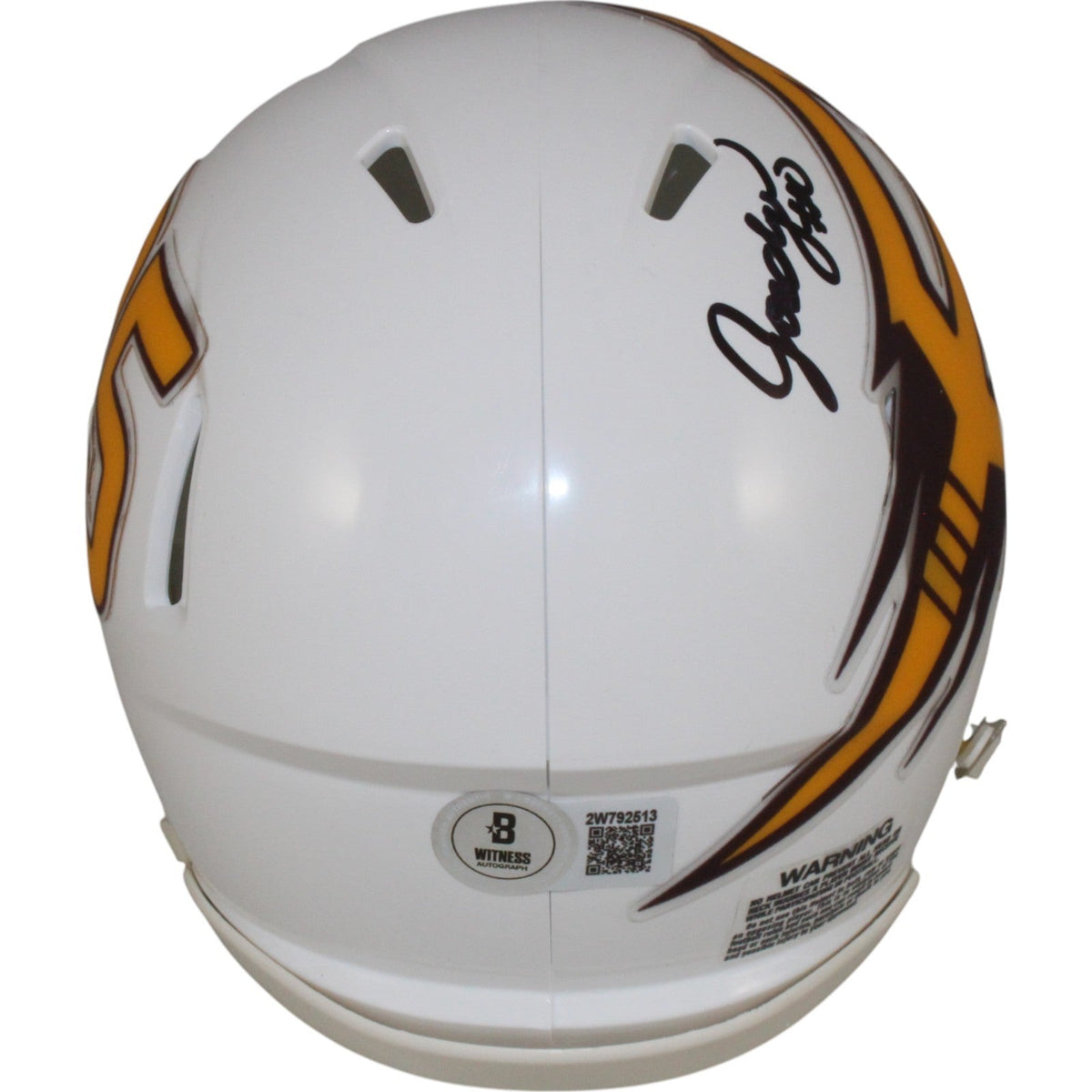 Jordyn Tyson Autographed Arizona State Sun Devils Wht Mini Helmet Beckett 50098 product image 4, provided for visual