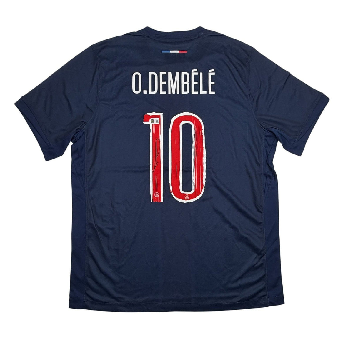Autographed/Signed Ousmane Dembele PSG Blue Soccer Jersey Beckett BAS COA 1 product image 1, provided for visual reference
