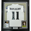 Framed Signed Ronaldo Nazario 35x39 Real Madrid White Jersey COA product image 1, provided for visual reference and product