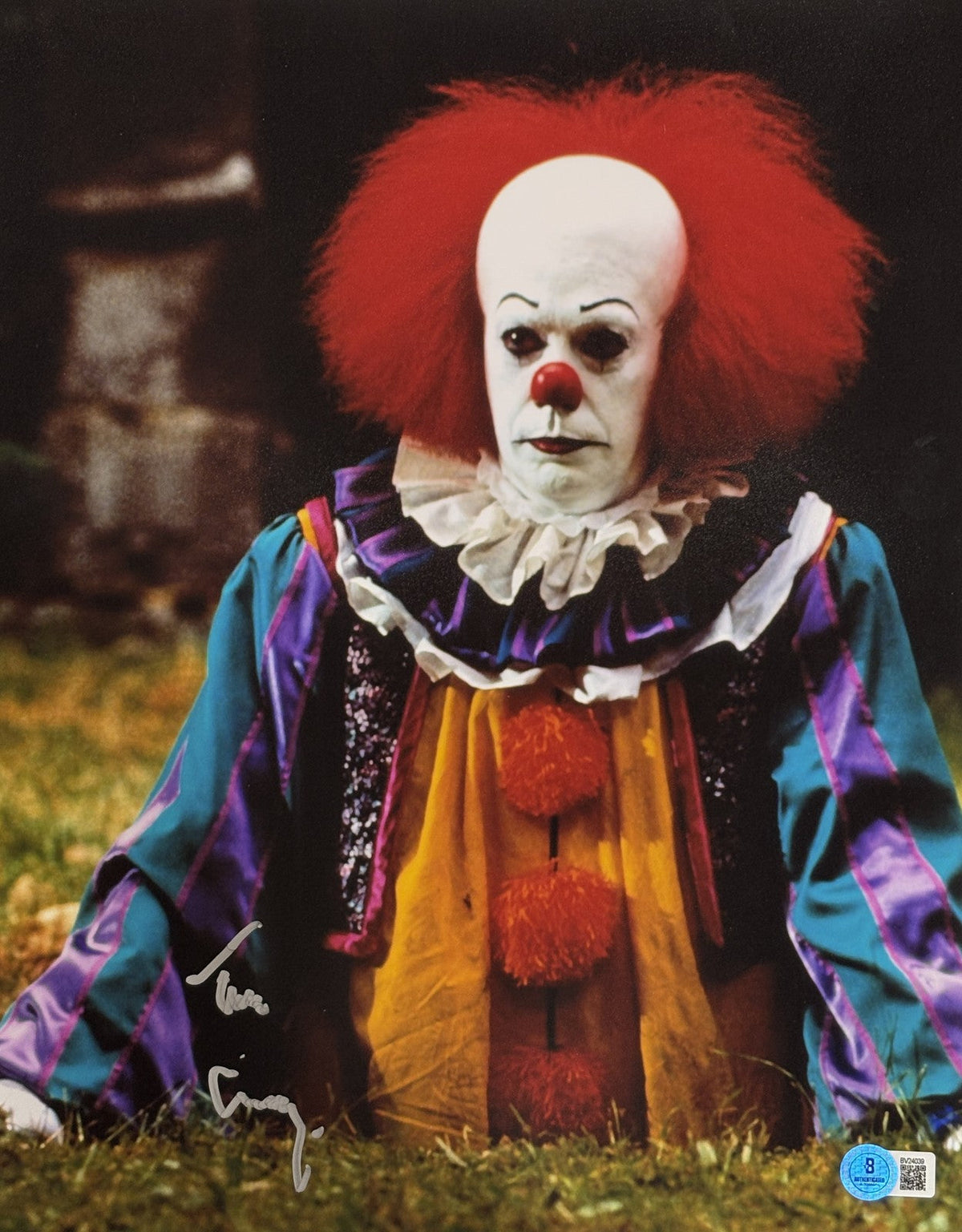 Tim Curry Autographed/Signed IT The Movie 11x14 Photo Beckett 54826 product image 1, provided for visual reference and