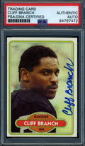 Cliff Branch PSA DNA Signed 1980 Topps Autographed product image 1, provided for visual reference and product detail review
