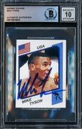Mike Tyson 1986 Panini Supersport RP RC Signed Reprint Trading Card Beckett BAS product image 1, provided for visual
