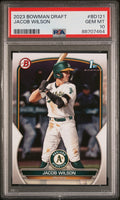 Graded 2023 Topps Bowman Draft Jacob Wilson #BD121 Rookie Card PSA 10 product image 1, provided for visual reference and