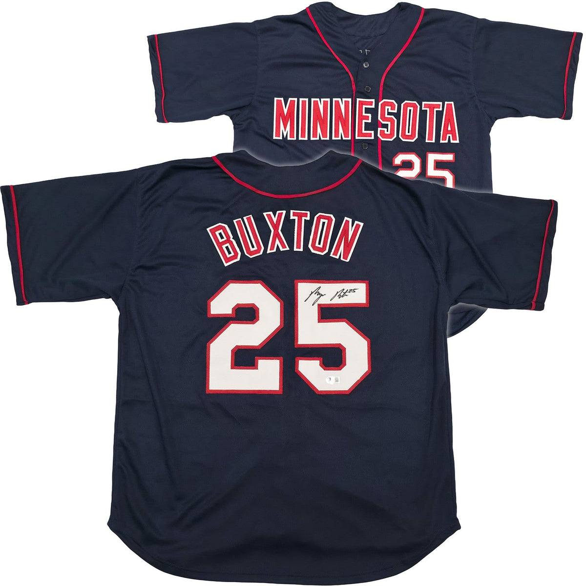 Minnesota Twins Byron Buxton Signed Blue Jersey Beckett BAS product image 1, provided for visual reference and product