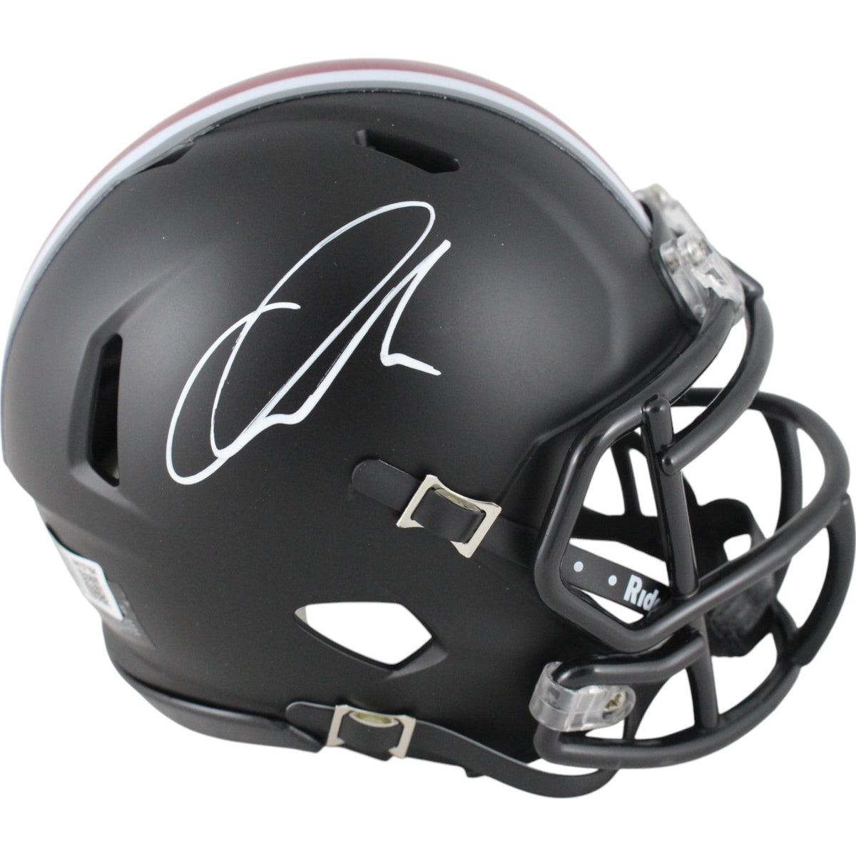 Quinshon Judkins Autographed Ohio State Buckeyes Black Mini Helmet Beckett 49614 product image 1, provided for visual