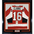 FRAMED Signed BOBBY BOB CLARKE 35x39 Philly Orange Jersey JSA COA product image 1, provided for visual reference and product