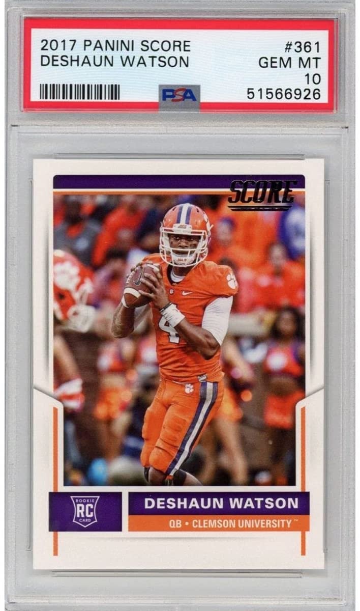 Graded 2017 Panini Score DESHAUN WATSON #361 Rookie Card PSA 10 Mint product image 1, provided for visual reference and