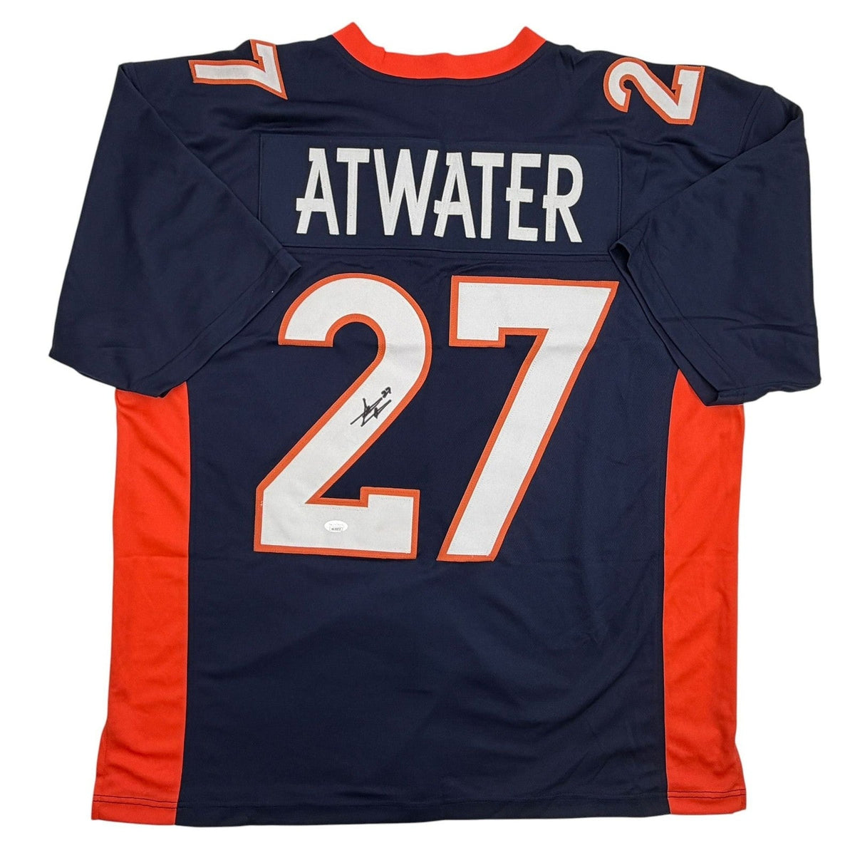 Autographed/Signed Steve Atwater Denver Blue Football Jersey JSA COA product image 1, provided for visual reference and