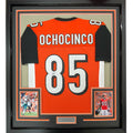 Framed Signed Chad Ochocinco (Johnson) 35x39 Orange Jersey JSA COA product image 1, provided for visual reference and