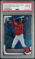 Graded 2022 Bowman Mega Box Ceddanne Rafaela #BCP61 Rookie Card PSA 10 product image 1, provided for visual reference and