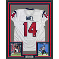 Framed Autographed/Signed Jaylin Noel 35x39 Houston White Jersey JSA COA product image 1, provided for visual reference and