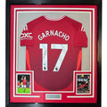 Framed Autographed/Signed Alejandro Garnacho 35x39 ManU Jersey BAS COA 3 product image 1, provided for visual reference and