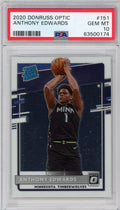 Graded 2020-21 Panini Donruss Optic Anthony Edwards #151 Rookie Card PSA 10 product image 1, provided for visual reference