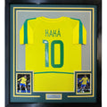 Framed Autographed/Signed Ricardo Kaka 35x39 Brazil Yellow Jersey BAS COA product image 1, provided for visual reference and