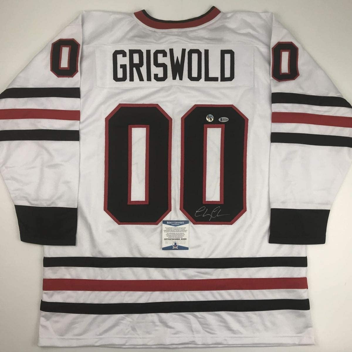 Autographed/Signed CHEVY CHASE Clark Griswold Chicago White Jersey BAS COA product image 1, provided for visual reference