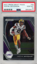Graded 2021 Prizm Draft Picks Justin Jefferson #56 PSA 10 product image 1, provided for visual reference and product detail