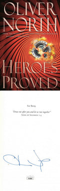 Oliver North signed 2019 Heroes Proved Hardcover Book- JSA USMC War Hero product image 1, provided for visual reference and