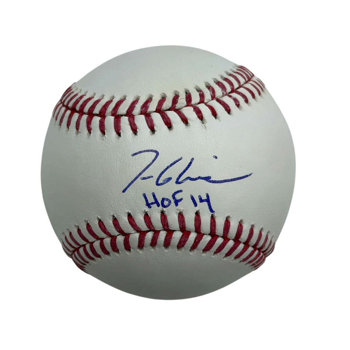 Autographed/Signed Tom Glavine HOF 14 Rawlings ROML Baseball JSA COA product image 1, provided for visual reference and