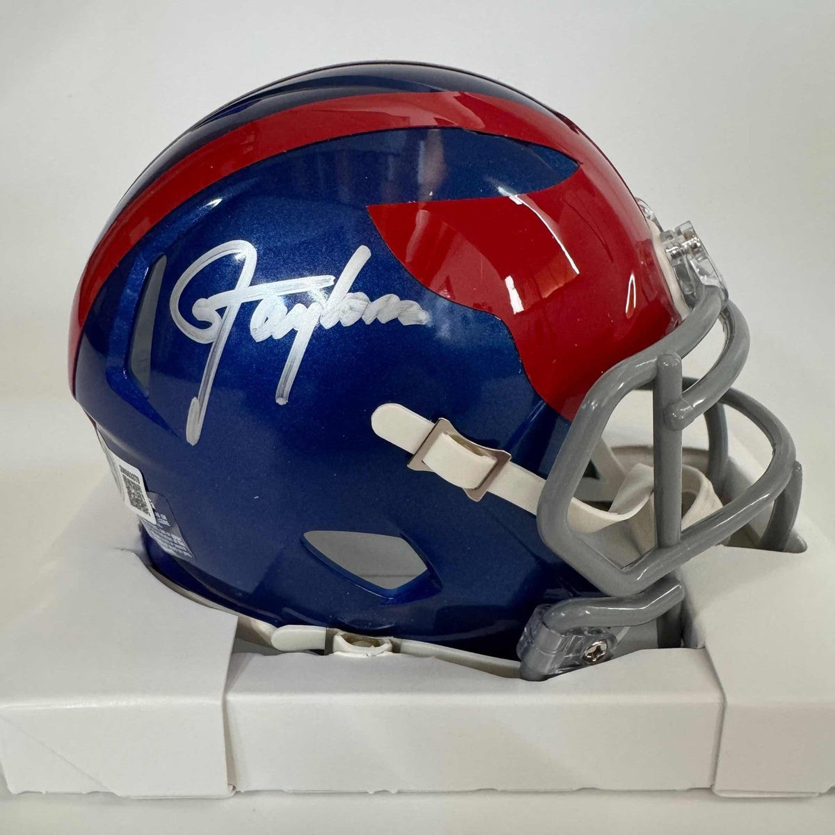 Autographed/Signed Lawrence Taylor Giants Alternate Mini Helmet BAS COA product image 1, provided for visual reference and