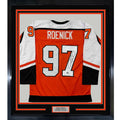 Framed Autographed/Signed Jeremy Roenick 35x39 Orange Jersey BAS COA product image 1, provided for visual reference and