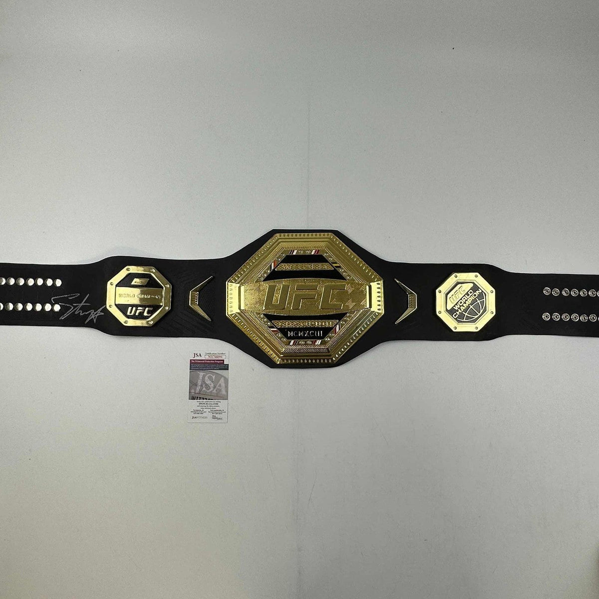 Autographed/Signed Israel Izzy Adesanya UFC Championship Belt JSA COA product image 1, provided for visual reference and