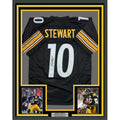 Framed Autographed/Signed Kordell Stewart 35x39 Pittsburgh Black Jersey COA product image 1, provided for visual reference