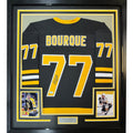 Framed Autographed/Signed Ray Bourque 35x39 Boston Black Jersey JSA COA product image 1, provided for visual reference and