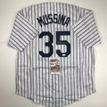 Autographed/Signed MIKE MUSSINA New York Pinstripe Jersey JSA COA Auto product image 1, provided for visual reference and