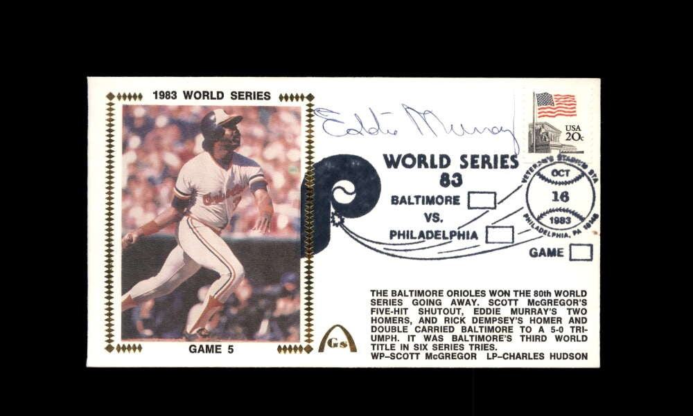 Eddie Murray PSA DNA Signed 1983 First Day Cover Cache FDC World Series Autograp product image 1, provided for visual