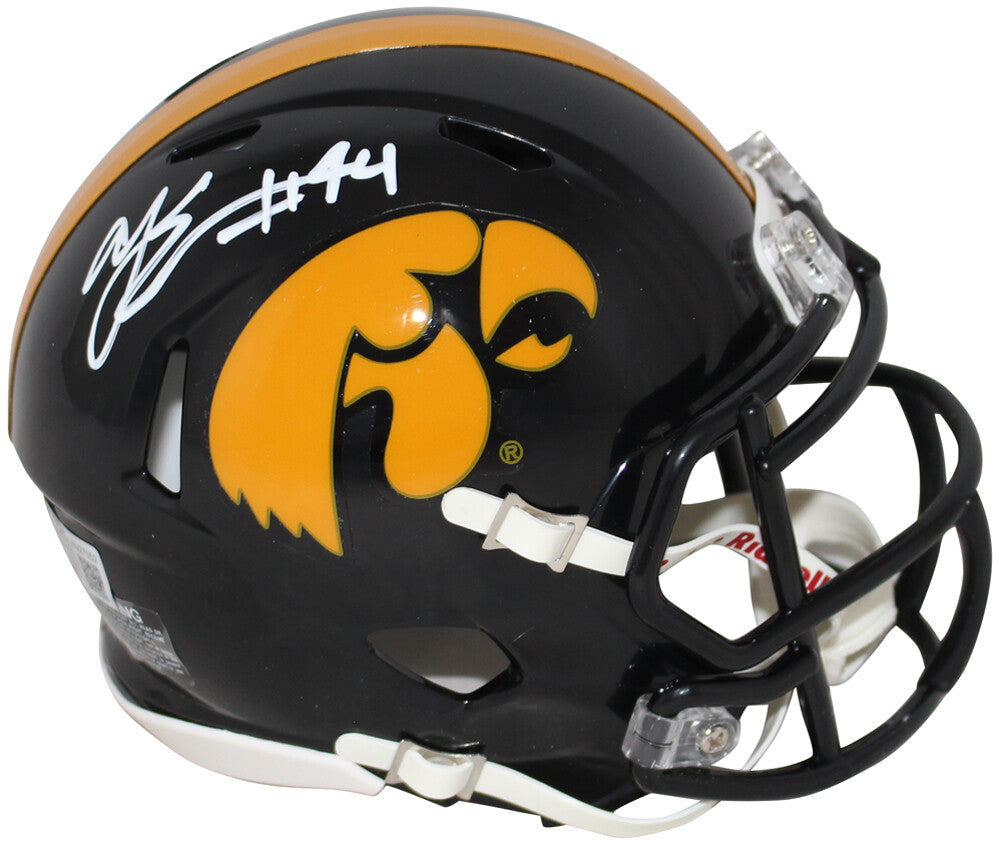 AJ Epenesa Autographed/Signed Iowa Hawkeyes Speed Mini Helmet BAS 30874 product image 1, provided for visual reference and