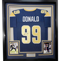 FRAMED Signed AARON DONALD 35x39 Los Angeles LA Blue Jersey JSA COA product image 1, provided for visual reference and