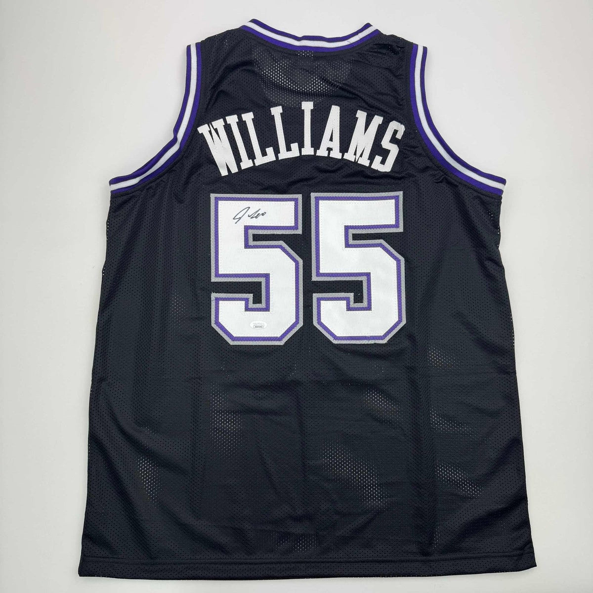Autographed/Signed JASON WILLIAMS Sacramento Black Jersey PSA/DNA COA product image 1, provided for visual reference and