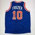 Autographed/Signed WALT FRAZIER New York Blue Jersey PSA/DNA COA Auto product image 1, provided for visual reference and